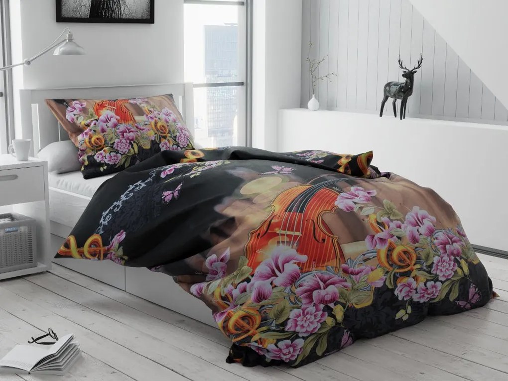 3D lapok polipamut Zene TiaHome - 1x Párna 90x70cm, 1x Paplan 140x200cm