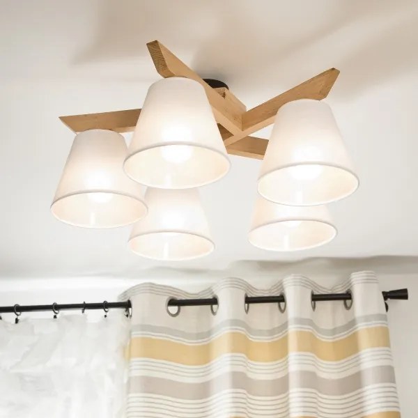 Fali lámpa ANTONIO 5xE14/40W/230V tölgy