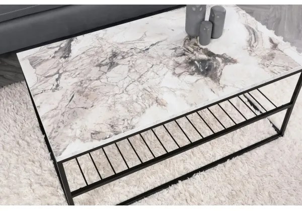 Kávésasztal ASUDE 43x95 cm fekete/fehér