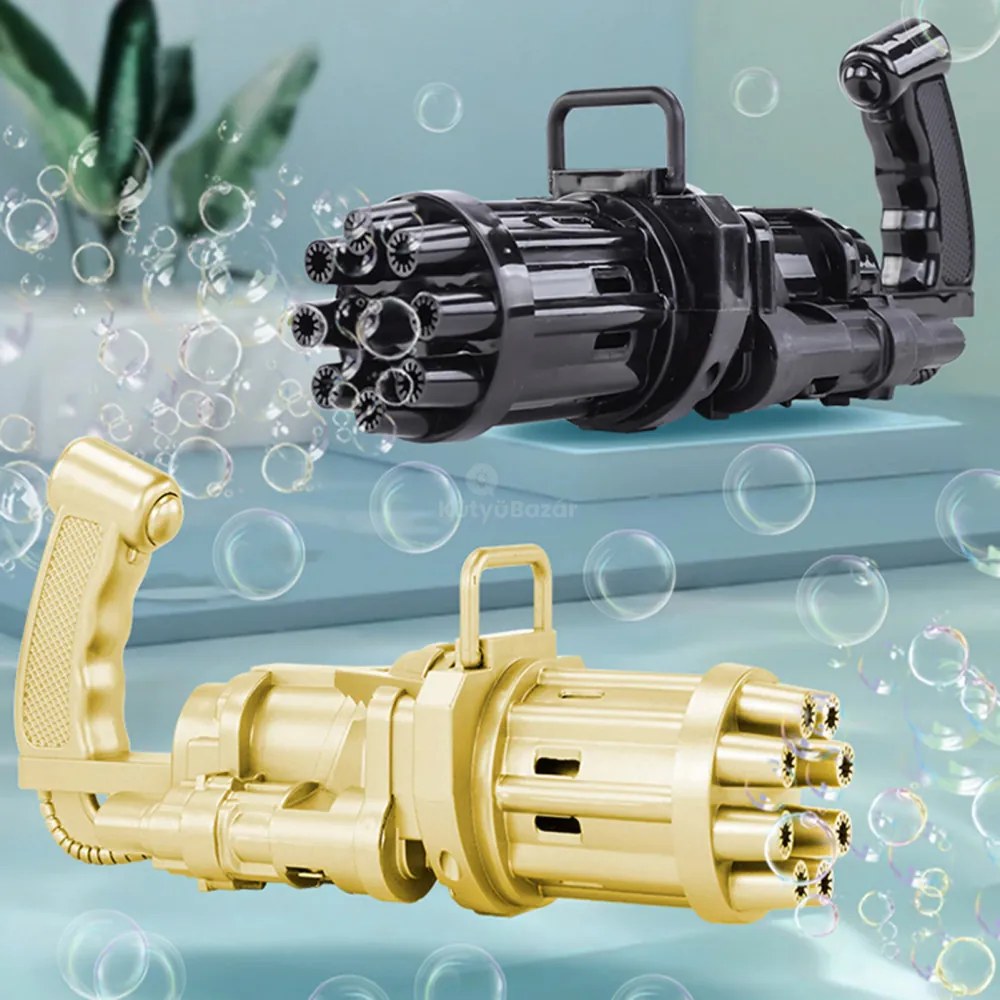 Bubble Blaster Buborékfújó Gépfegyver Gyerekeknek - a nyár slágere Buborék Fújó Pisztoly Fegyver Sorozetlövő