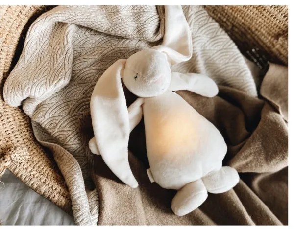 Moonie - Snuggle buddy dallammal és lámpával nyuszi krém