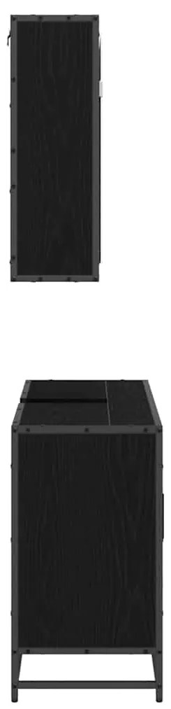 Fürdőszoba bútor szett 2 pcs Musta tammi 90 x 33 x 60 cm