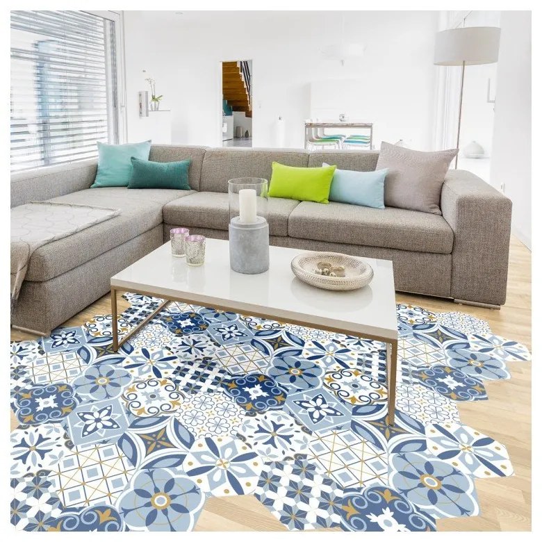 Hexagons Jelilna 10 db-os matrica szett padlóra, 20 x 18 cm - Ambiance