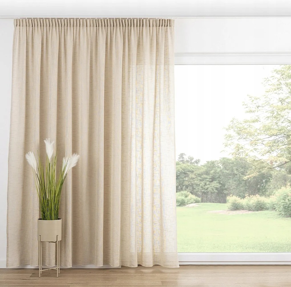 Függöny ráncoló szalaggal 1 db 140x260cm fehér