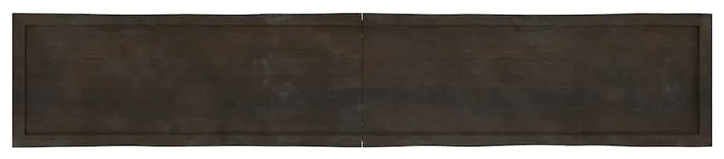 sötétbarna kezelt tömör asztallap 220x40x(2-4) cm