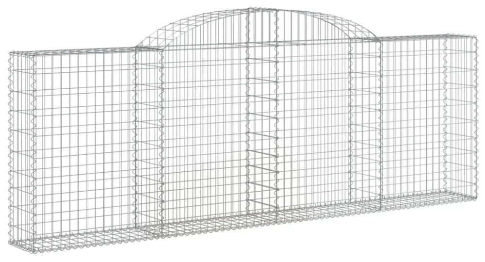 5 db íves horganyzott vas gabion kosár 300 x 30 x 100/120 cm