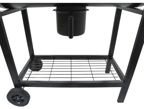 Faszenes grillsütő fekete/fa