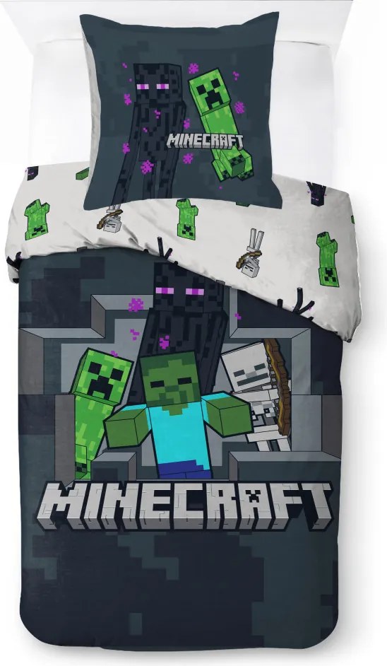 Minecraft Last Block Standing ágyneműhuzat 140×200cm, 70×90 cm