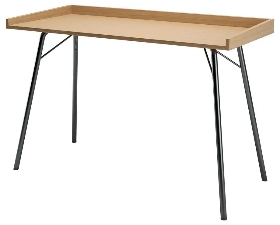 Rayburn íróasztal tölgyfa dekoros asztallappal 52x115 cm - Woodman