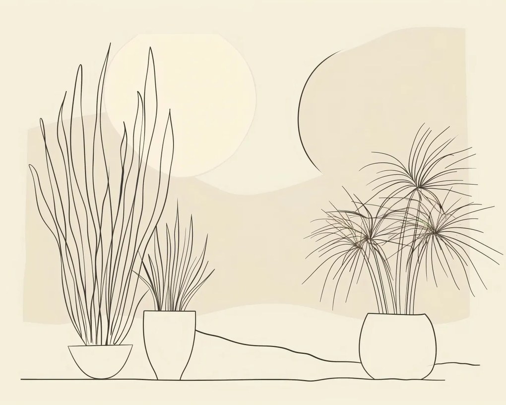 Poszter 50x40cm Növényzet pasztellben