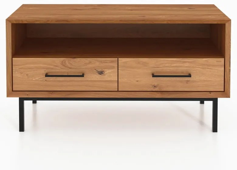 Natúr színű tölgyfa TV-állvány 90x50 cm Abies – The Beds