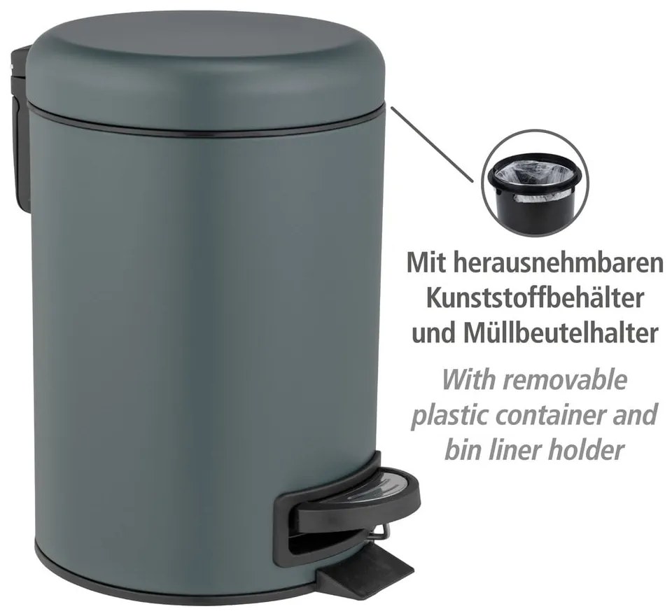 Acél pedálos szemetes 3 l Leman – Wenko