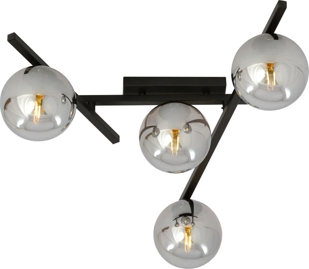 EMIBIG 1104-4 SMART Loft Mennyezeti Lámpa Fekete, Grafit E14 IP20