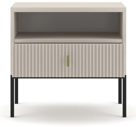 Magas komód kasmír színben fekete elemekkel arany fogantyúkkal – MAGGIORE MA06