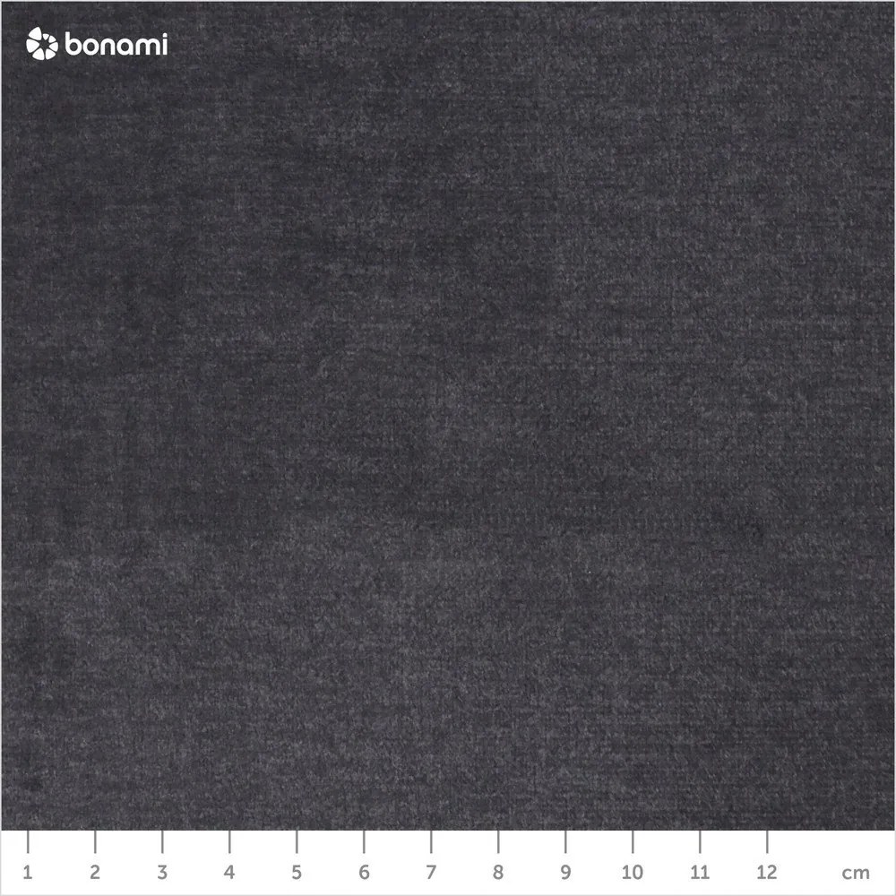 Sötétszürke bársony kinyitható-tárolóhelyes kanapé 247 cm Lazaro – ELTAP