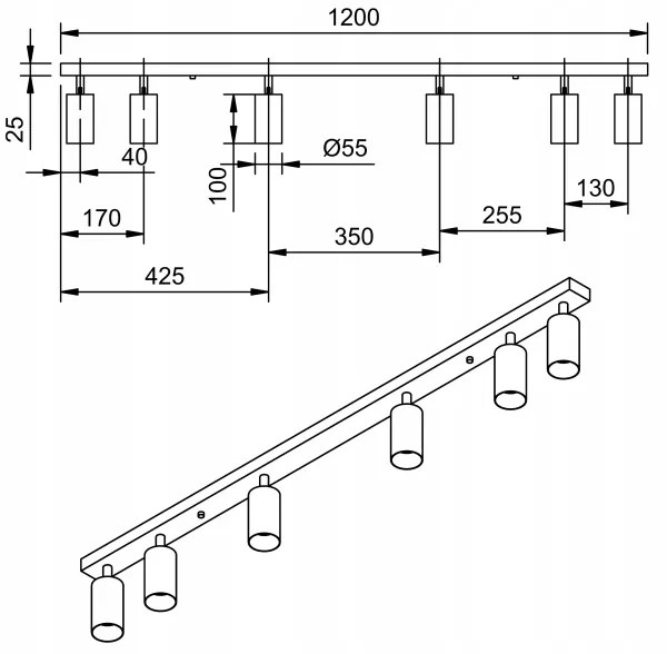 LED Spotlámpa ANGIE 6xGU10/6W/230V fehér