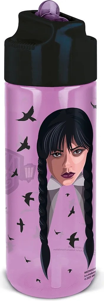 Wednesday Nevermore Academy Hydro tritan műanyag szívószálas kulacs 540 ml