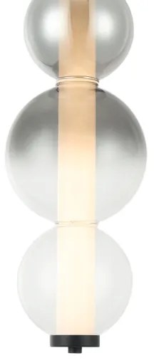 LED csillár kábelen LUMMI LED/19W/230V fekete/füstszínű