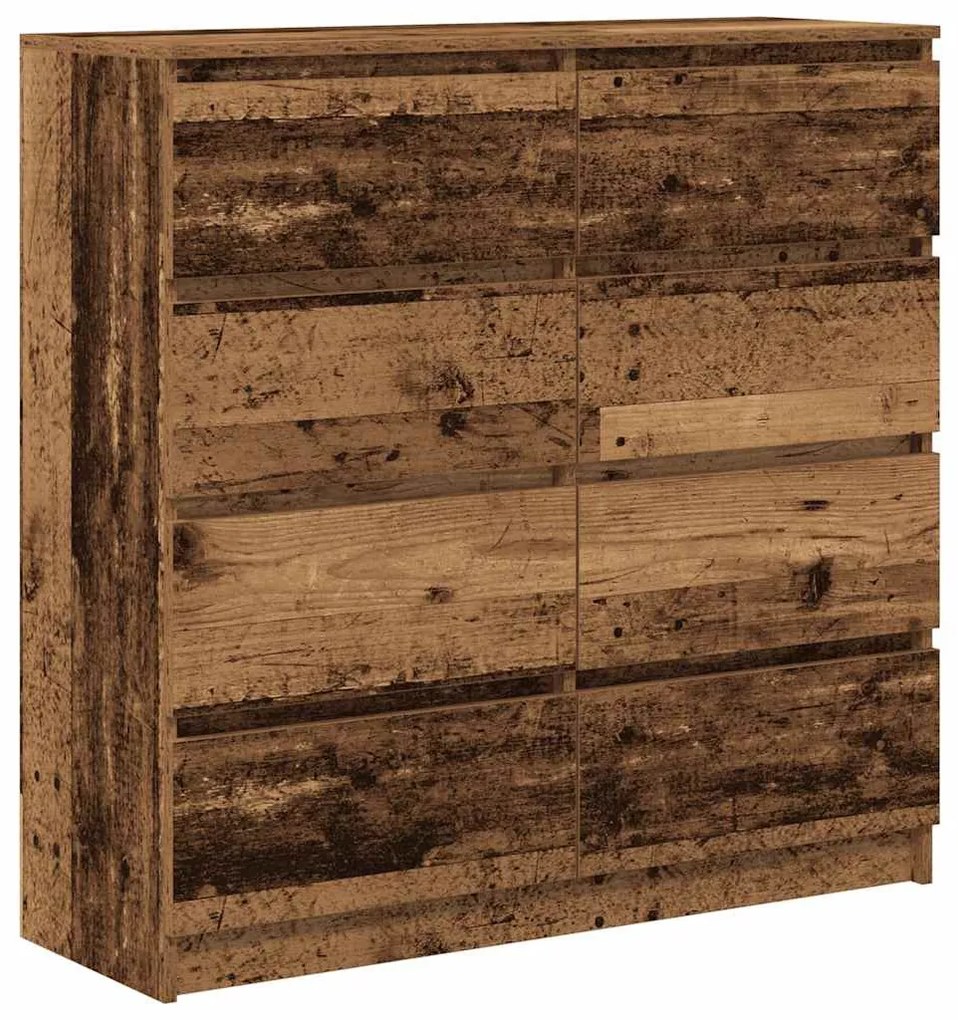 antik fa színű szerelt fa tálalószekrény 100x35x99 cm