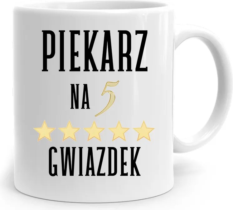 Pék Ajándék Bögre Pék 5 Csillagos, fényképes nyomattal