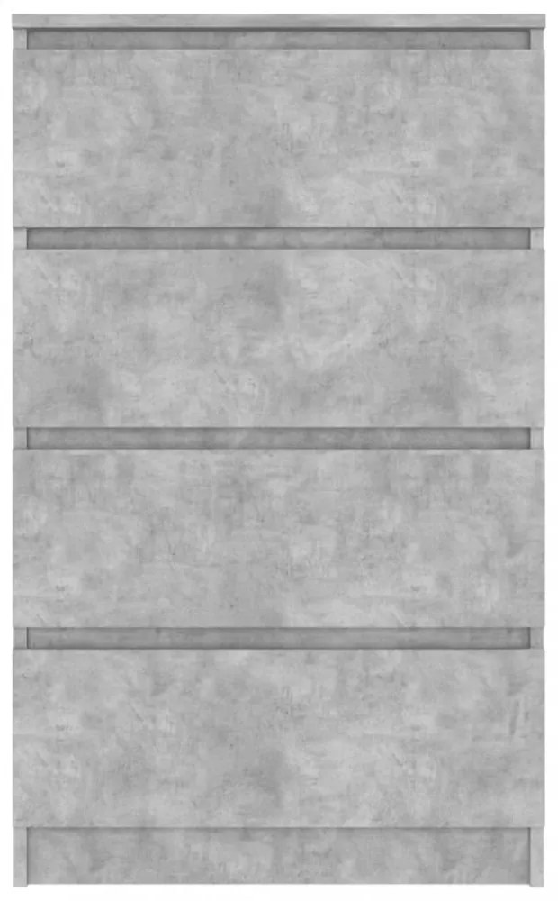 betonszürke szerelt fa tálalószekrény 60 x 35 x 98,5 cm