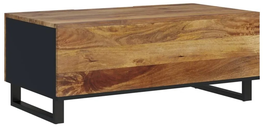 Tömör mangófa és szerelt fa dohányzóasztal 100 x 54 x 40 cm