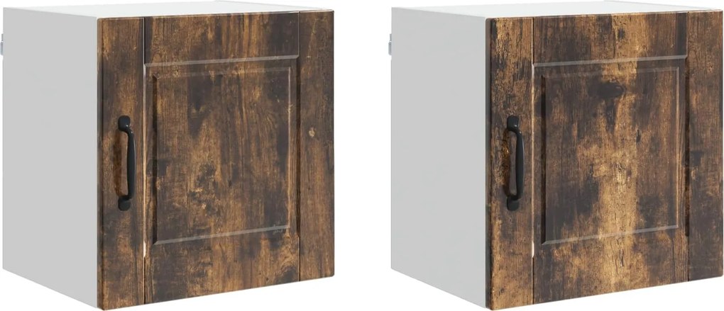 vidaXL Konyhaszekrény 2 pcs Füstölt tölgy 40 x 31 x 40 cm Faanyag