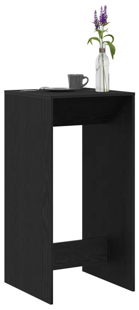 vidaXL Bárasztal Fekete tölgy 51 x 50 x 103,5 cm Faanyag