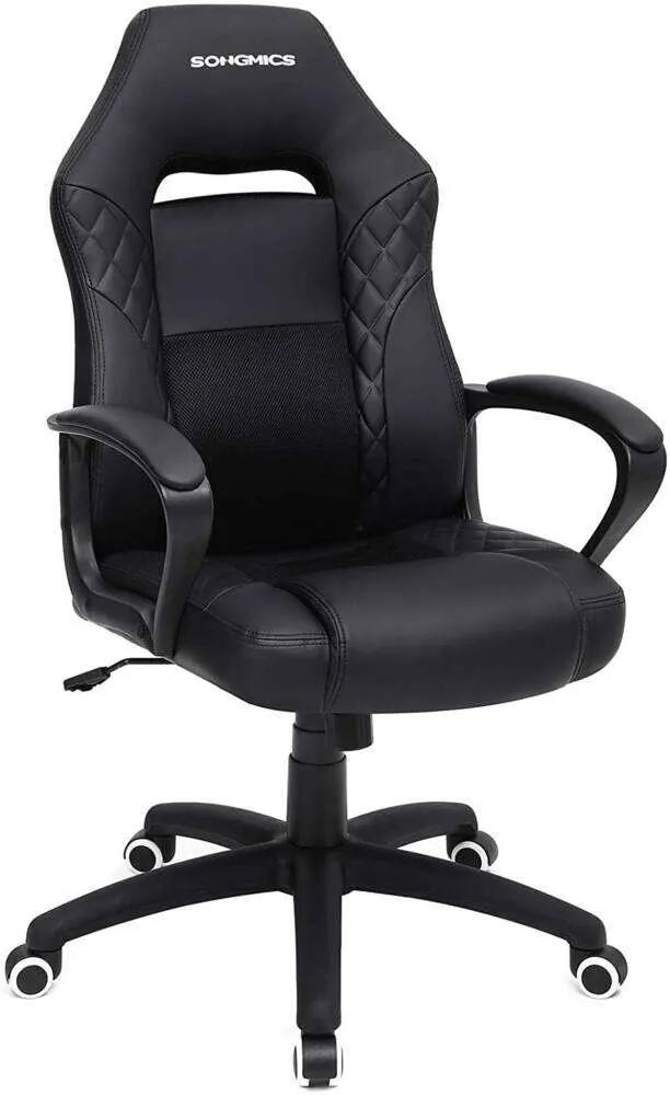 Songmics ergonomikus légáteresztő Irodai/Gamer szék - fekete