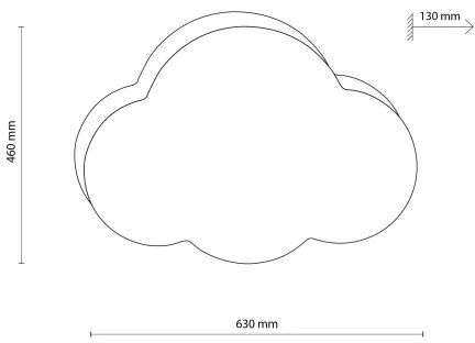 Brilagi - Gyerekszobai mennyezeti lámpa NIMBUS 4xE27/15W/230V 46x63 cm fehér
