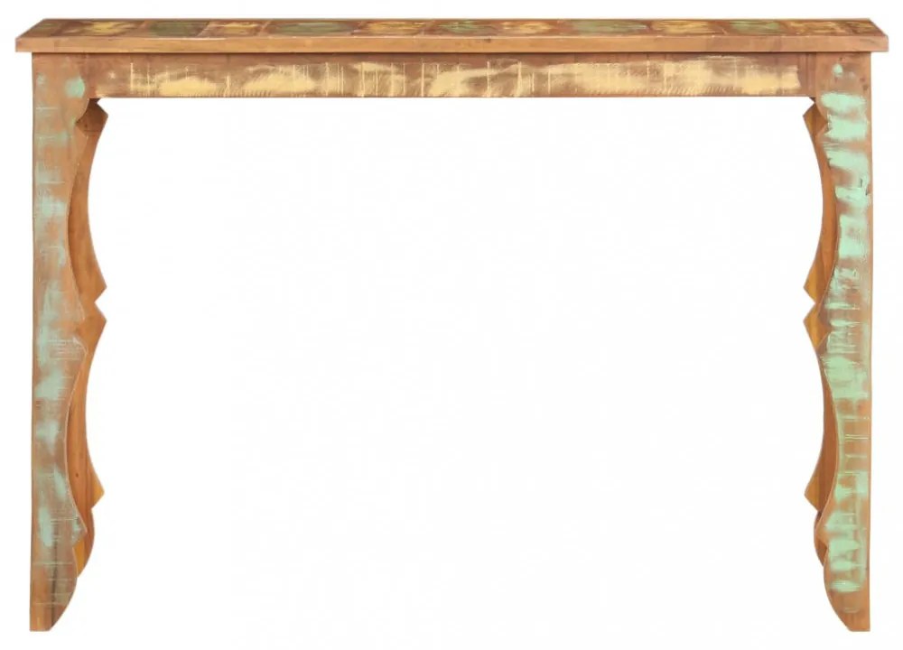 tömör újrahasznosított fa tálalóasztal 110 x 40 x 76 cm