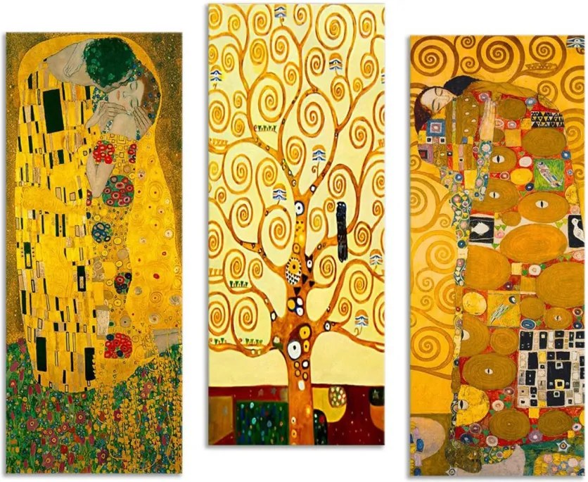 MDF0067 Gustav Klimt MDF falikép, 3 db-os szett