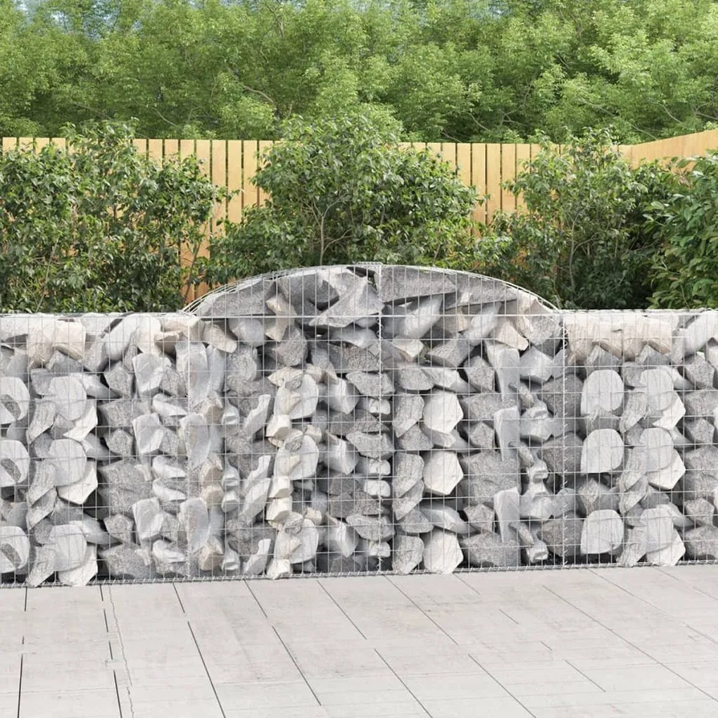 10 db íves horganyzott vas gabion kosár 300 x 50 x 100/120 cm