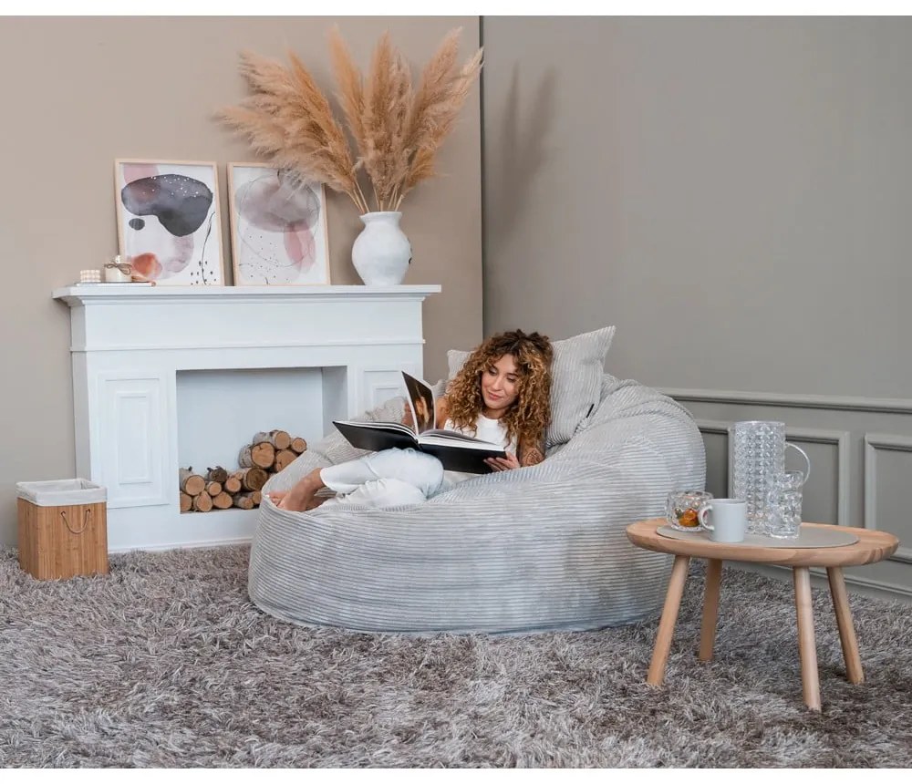 Barna kordbársony babzsákfotel Om 135 – SLOWDOWN