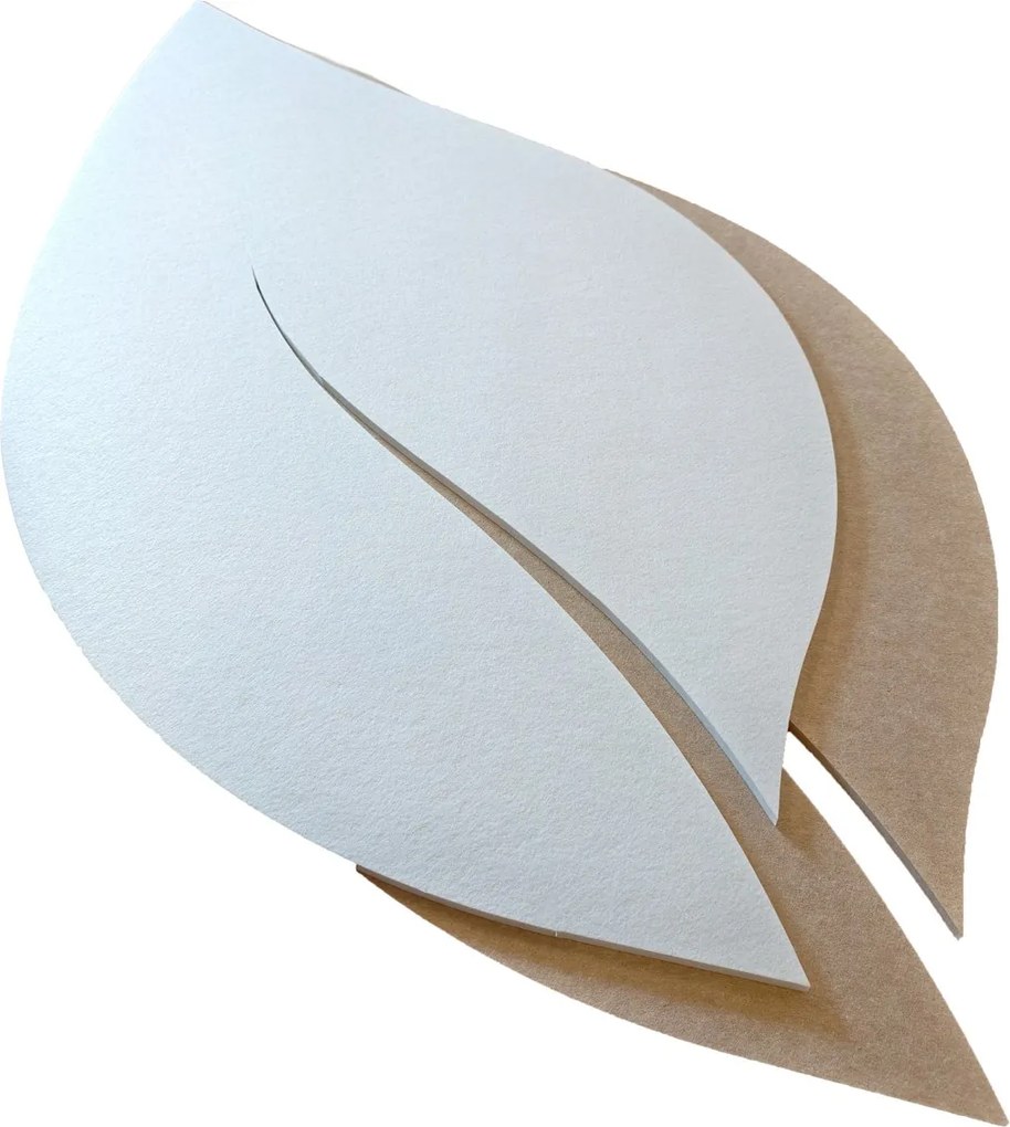Bilnora extra sűrű, levél alakú mennyezeti panel 1400x700x12mm - 1 fehér