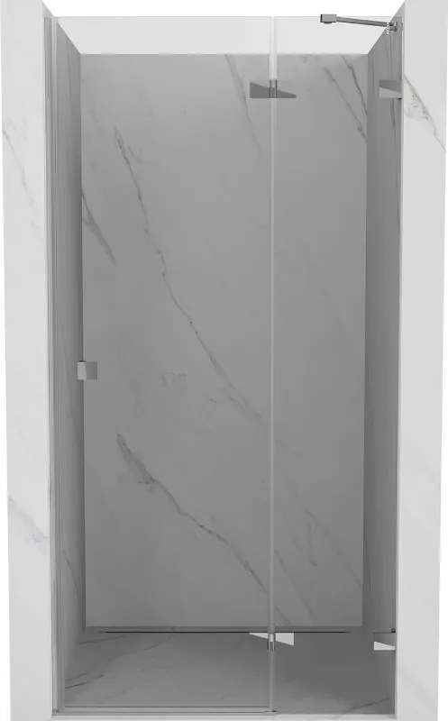 Mexen Lunar jobbos kifelé nyíló zuhanyajtó 95 cm, átlátszó, króm - 834-095-000-01-00-P