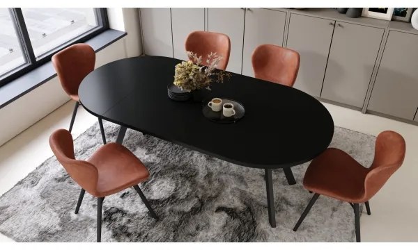 ARTUR kihúzható étkezőasztal fekete