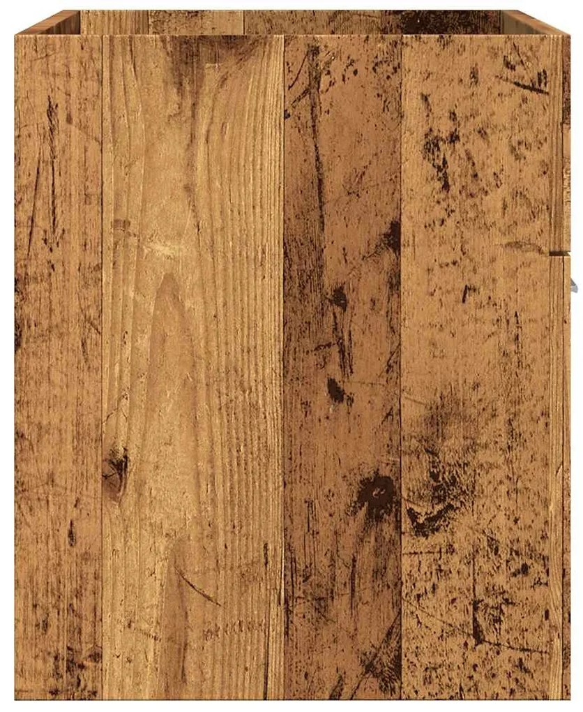 Antik fa színű szerelt fa mosdószekrény 80 x 38,5 x 46 cm