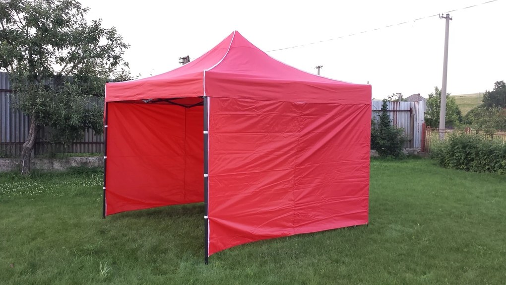 Összecsukható sátor 2,5 x 2,5 piros SQ