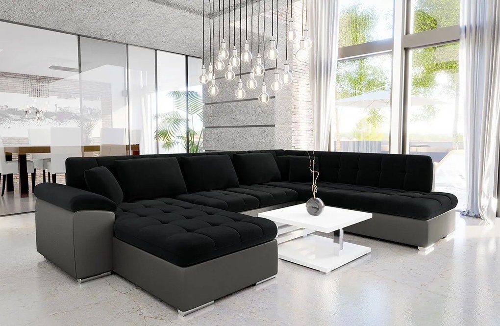 Sarok ülőgarnitúra Talia (B)  (öko-bőr Soft 029 + Kronos 07). 1059447
