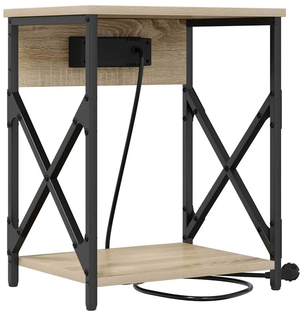 Éjjeliszekrény 2 pcs sonoma tölgy 41 x 31 x 51 cm Faanyag