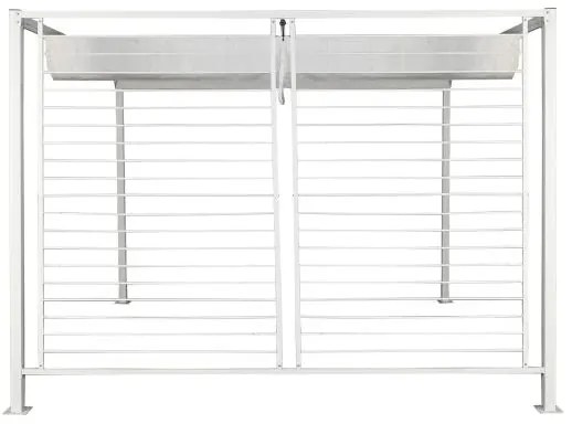 Prémium pergola fehér acél vázzal és poliészter tetővel 296x296x225 cm