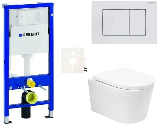 Geberit fali WC szett előtétfalas szereléshez + SAT BREVIS WC SIKOGESBRTORD30
