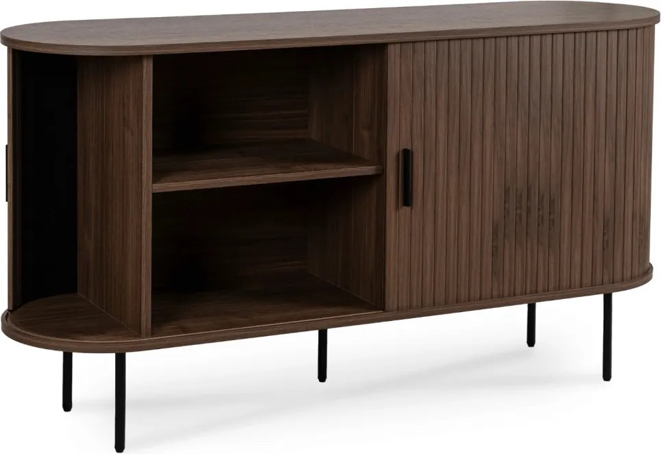 Komoda TRISH 140 cm Dwudrzwiowa Rozsuwana Orzech