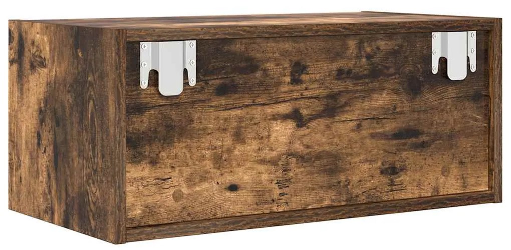 füstös tölgy színű szerelt fa TV-szekrény 60x31x25,5 cm