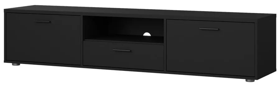 Fekete TV-állvány 177x38 cm Media – Tvilum