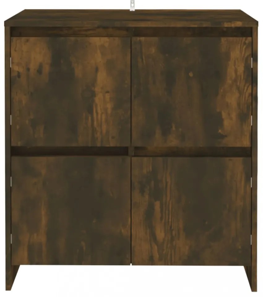 2 db füstös tölgyszínű forgácslap tálalószekrény 70x41x75 cm