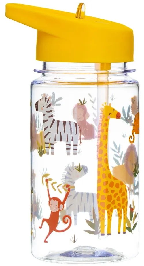 Drink Up Safari gyerek vizespalack szívószállal, 400 ml - Sass & Belle