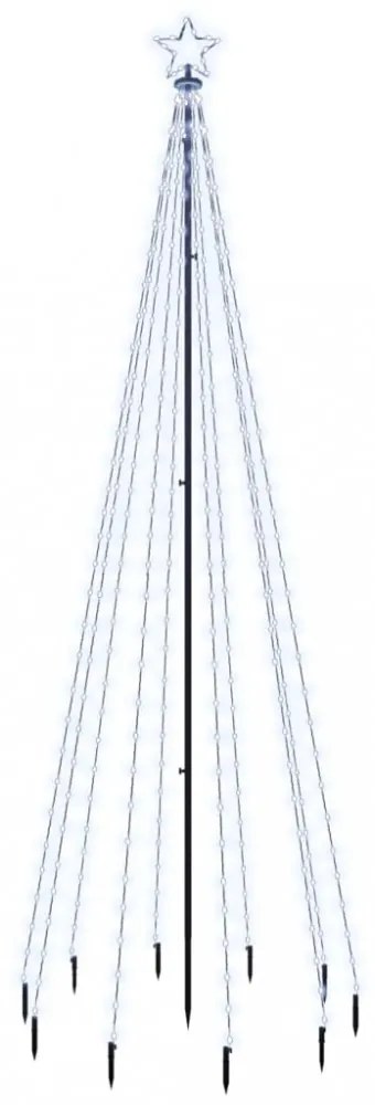 hideg fehér fényű karácsonyfa tüskével 310 LED-del 300 cm