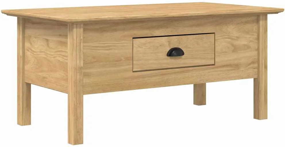 vidaXL Dohányzóasztal BODO Méz barna 100 x 55 x 45,8 cm Faanyag